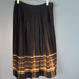 Pendleton Navy/Rust pleated Skirt "Special Edition Plaid" 100% wool petite sz 8